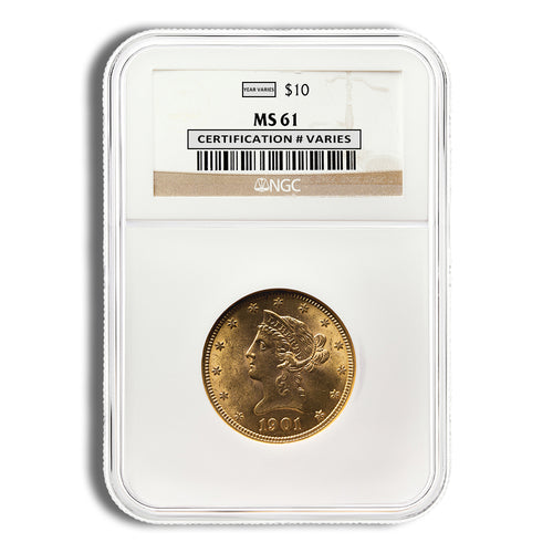 $10 Gold Liberty Eagle - NGC MS61