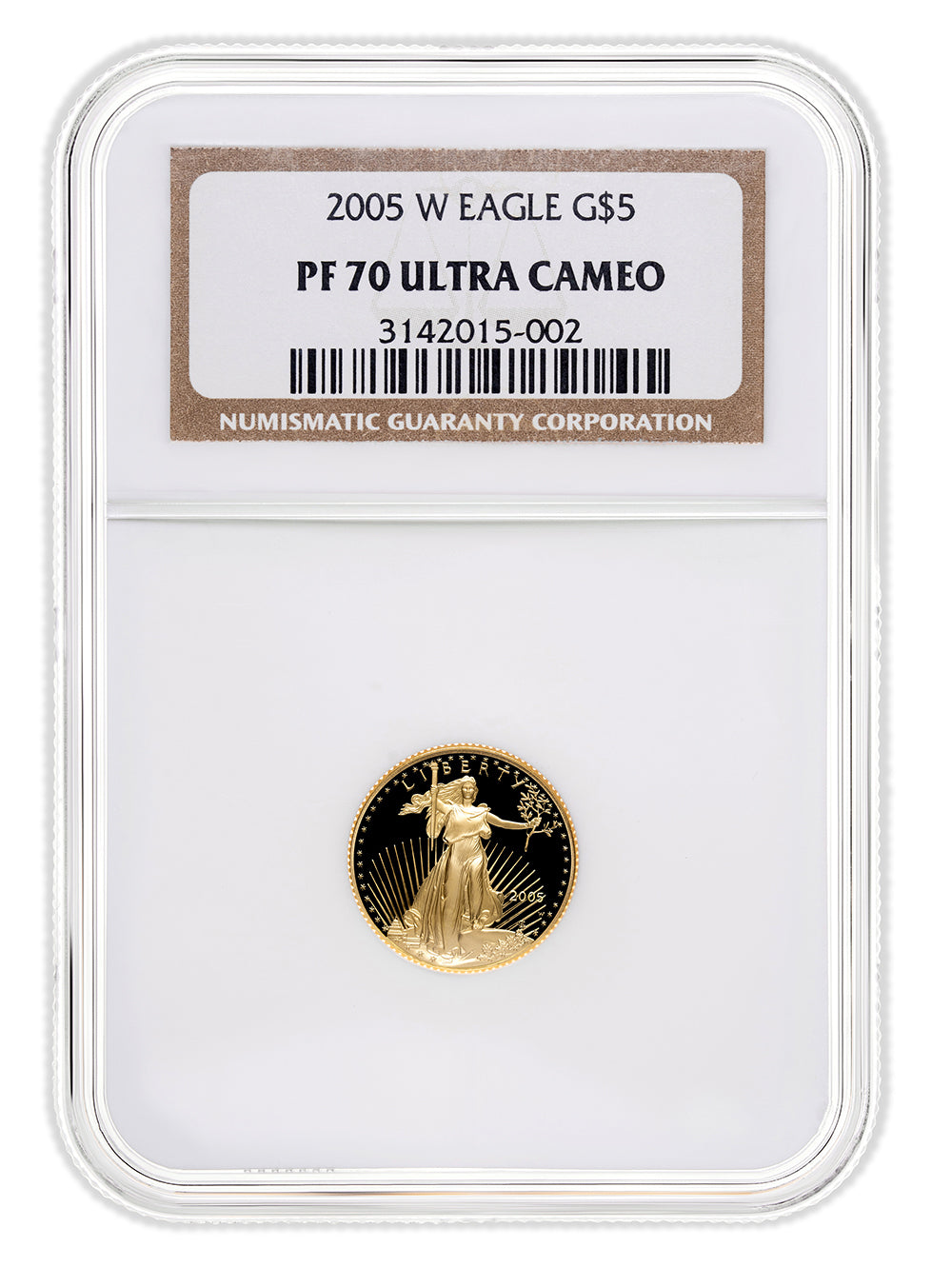 2005-W 1/10 oz Proof Gold Eagle $5 NGC PF70
