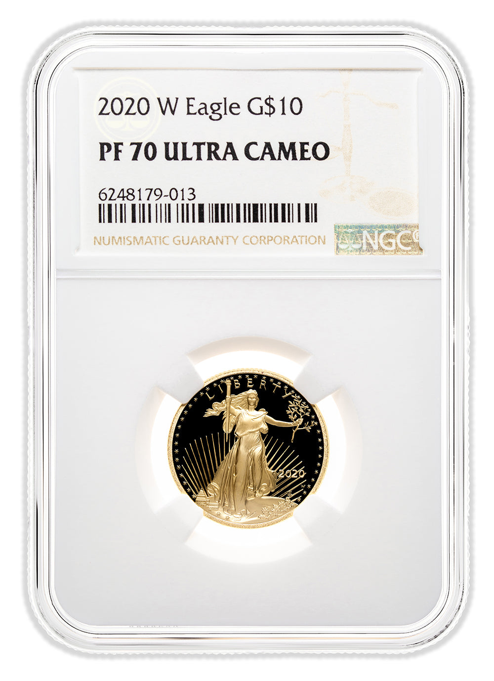 2020-W 1/4 oz Proof Gold Eagle $10 NGC PF70