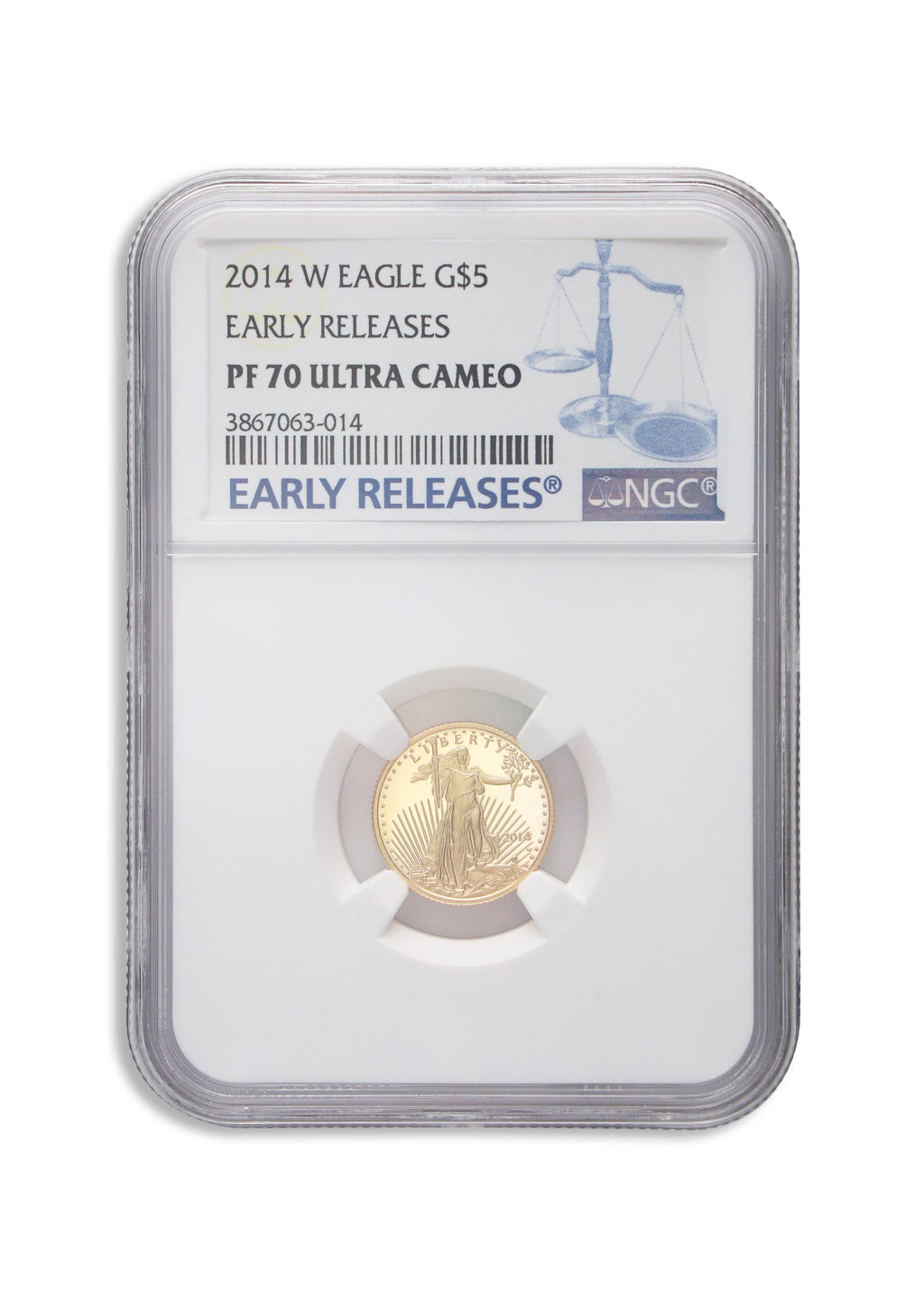 2014-W 1/10 oz Proof Gold Eagle $5 NGC PF70 ER