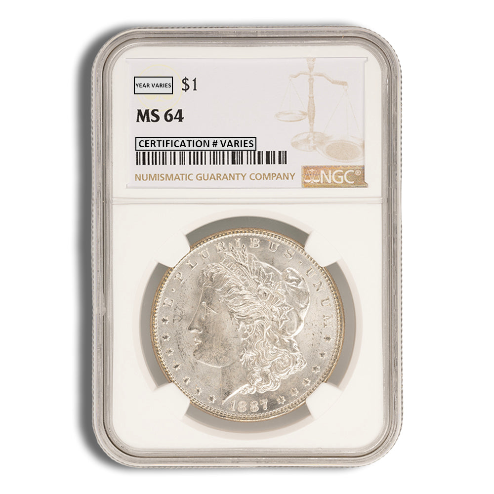 Pre-1921 Morgan Dollar - NGC MS64