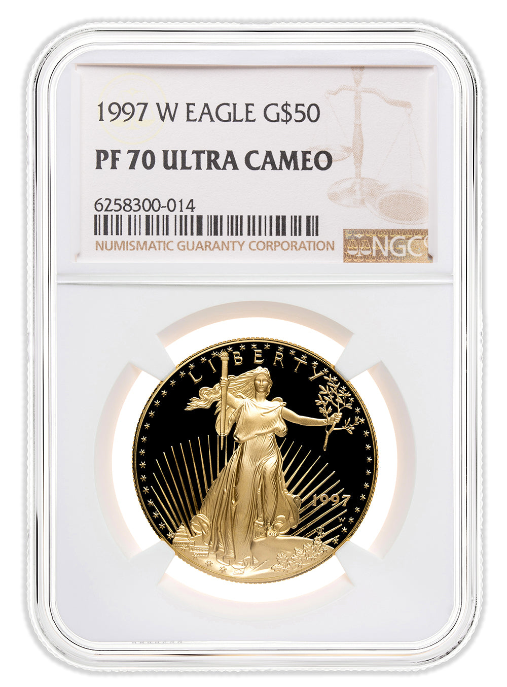 1997-W 1 oz Proof Gold Eagle $50 NGC PF70