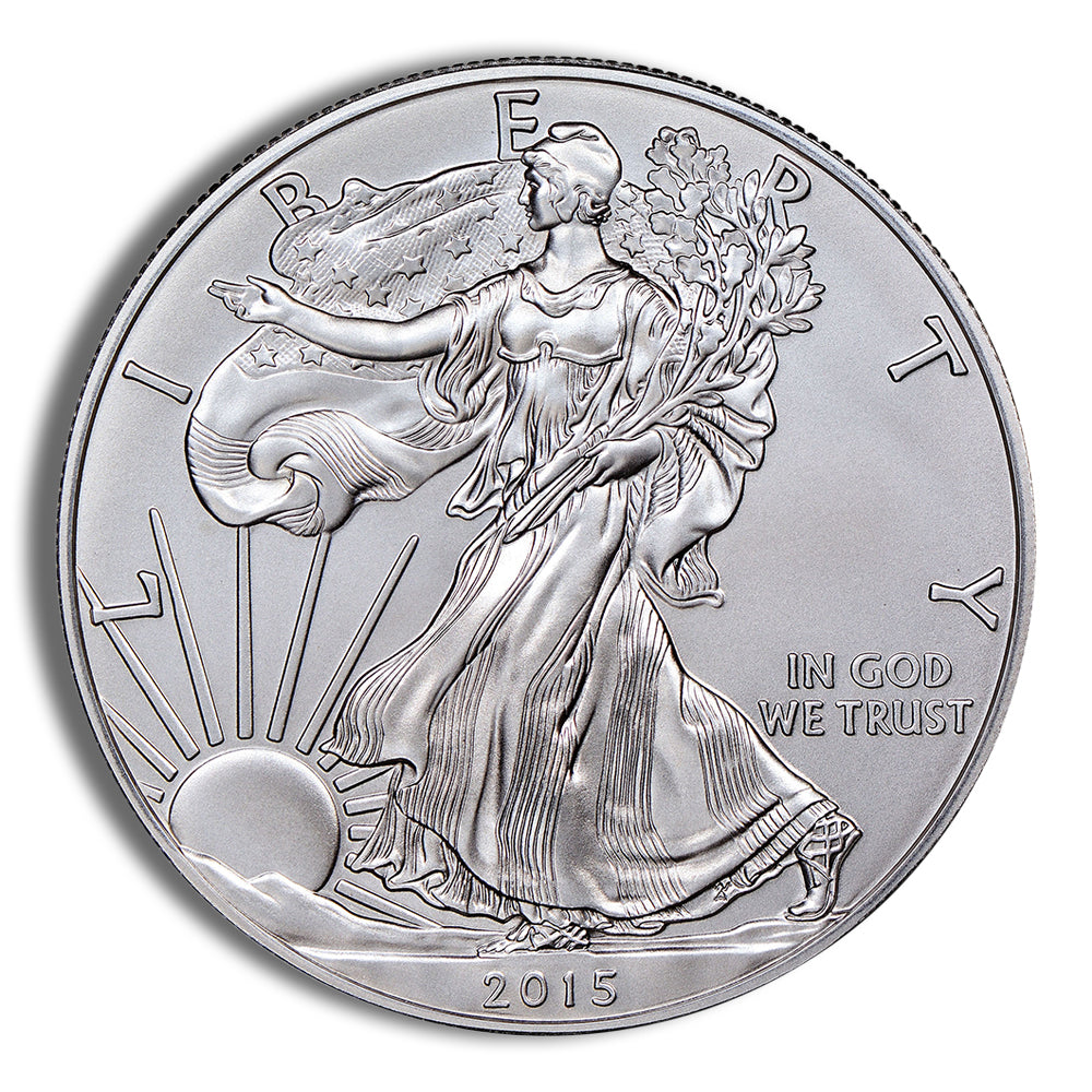 2015-W Burnished Silver Eagle with Box & COA