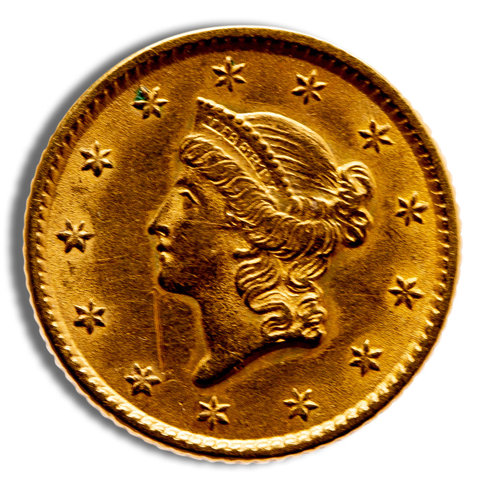 $1 Gold Liberty Type 1 - Cleaned/Low Grade