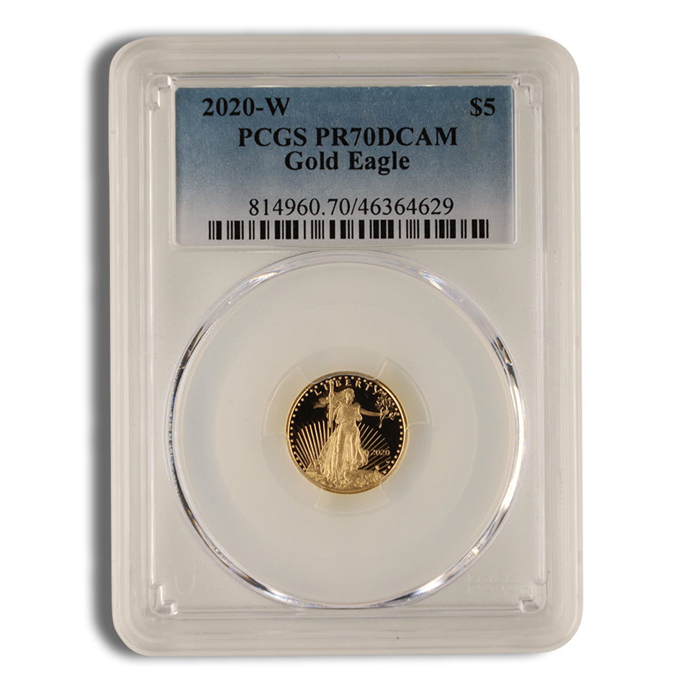 2022-W 1/10 oz Proof Gold Eagle $5 PCGS PR70