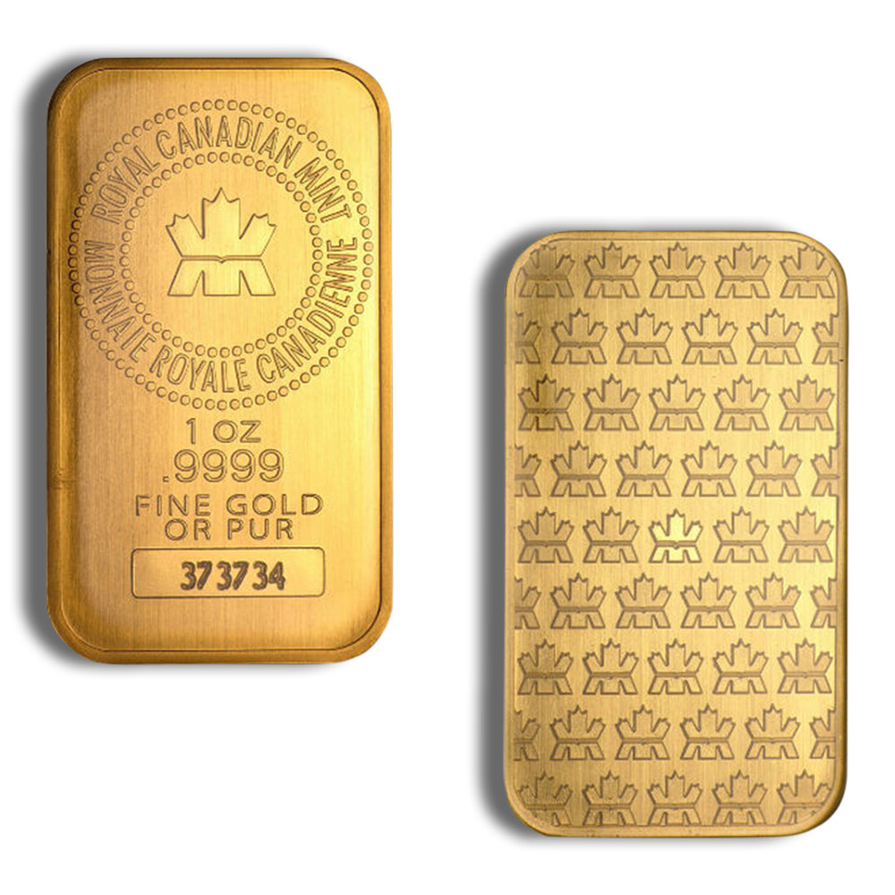 1 oz Gold Bar - Royal Canadian Mint - RCM (Carded)