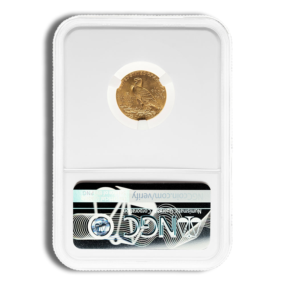 $2.5 Gold Indian Quarter Eagle - NGC MS64