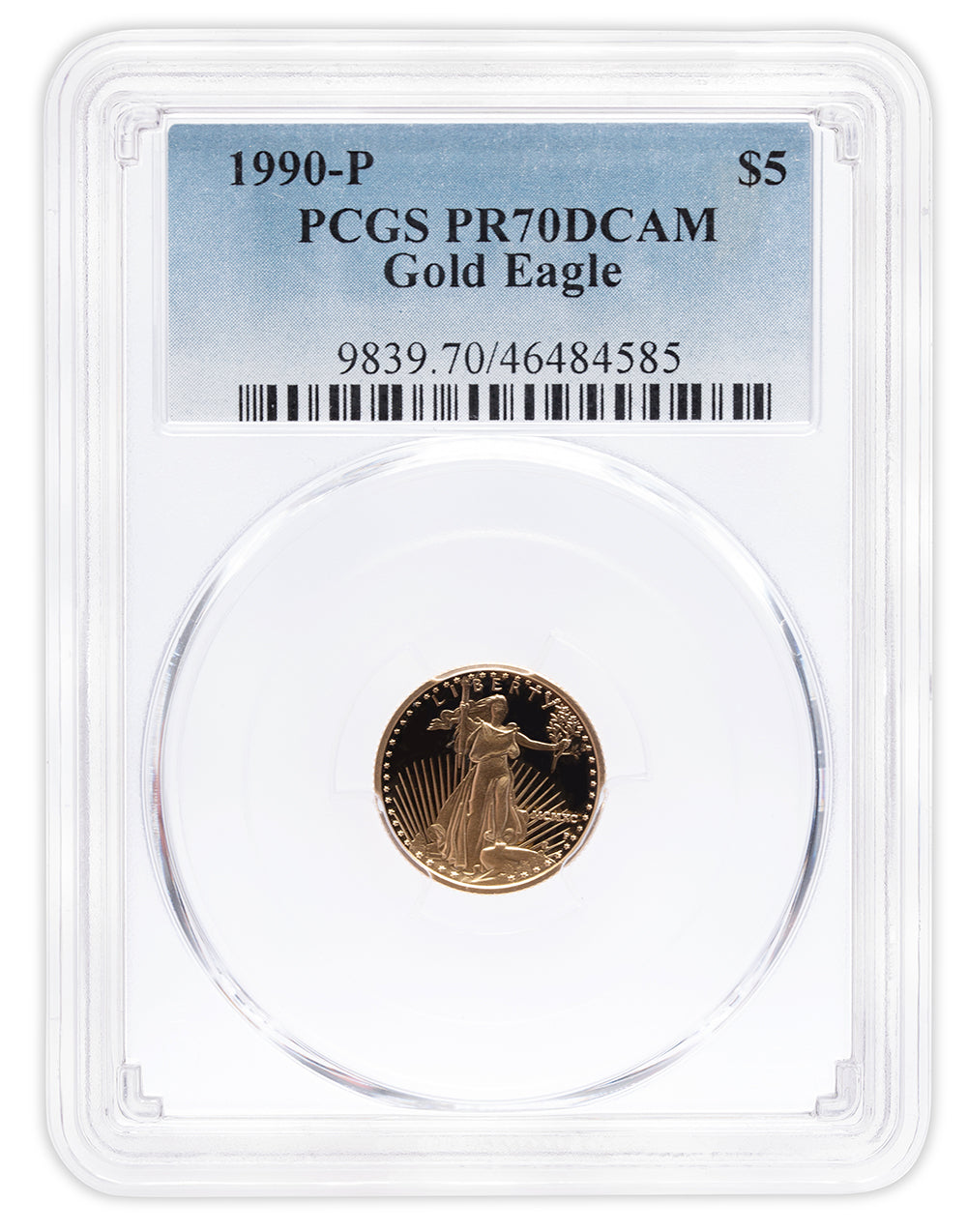 1990-P 1/10 oz Proof Gold Eagle $5 PCGS PR70