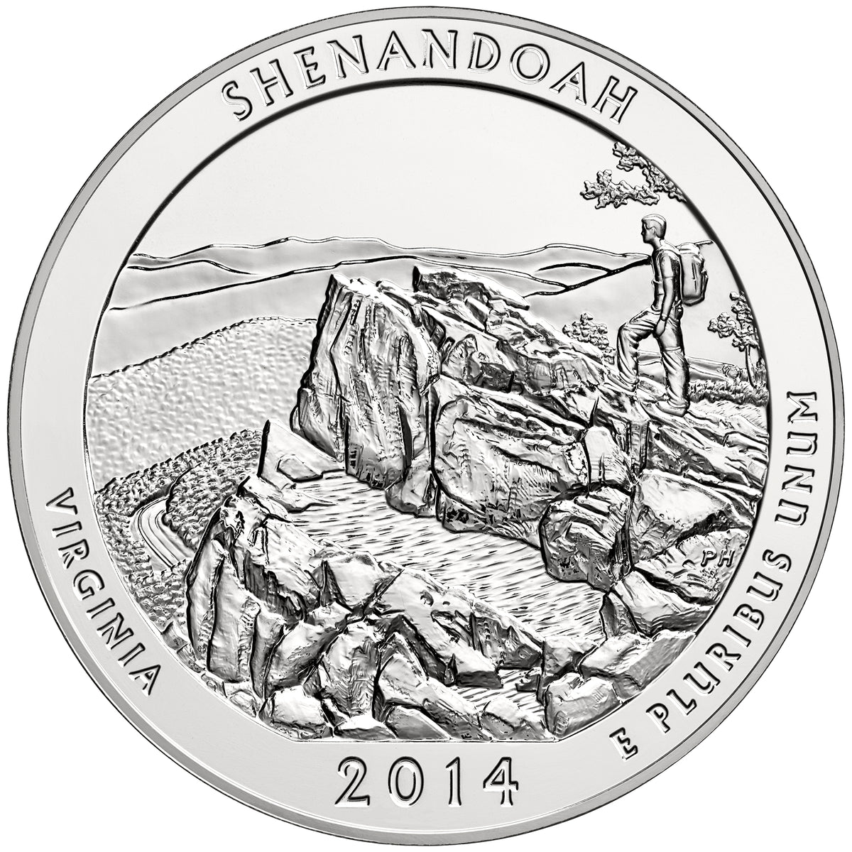 2014 5 oz ATB Shenandoah Silver Coin - BU