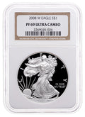 2008-W Proof Silver Eagle NGC PF69