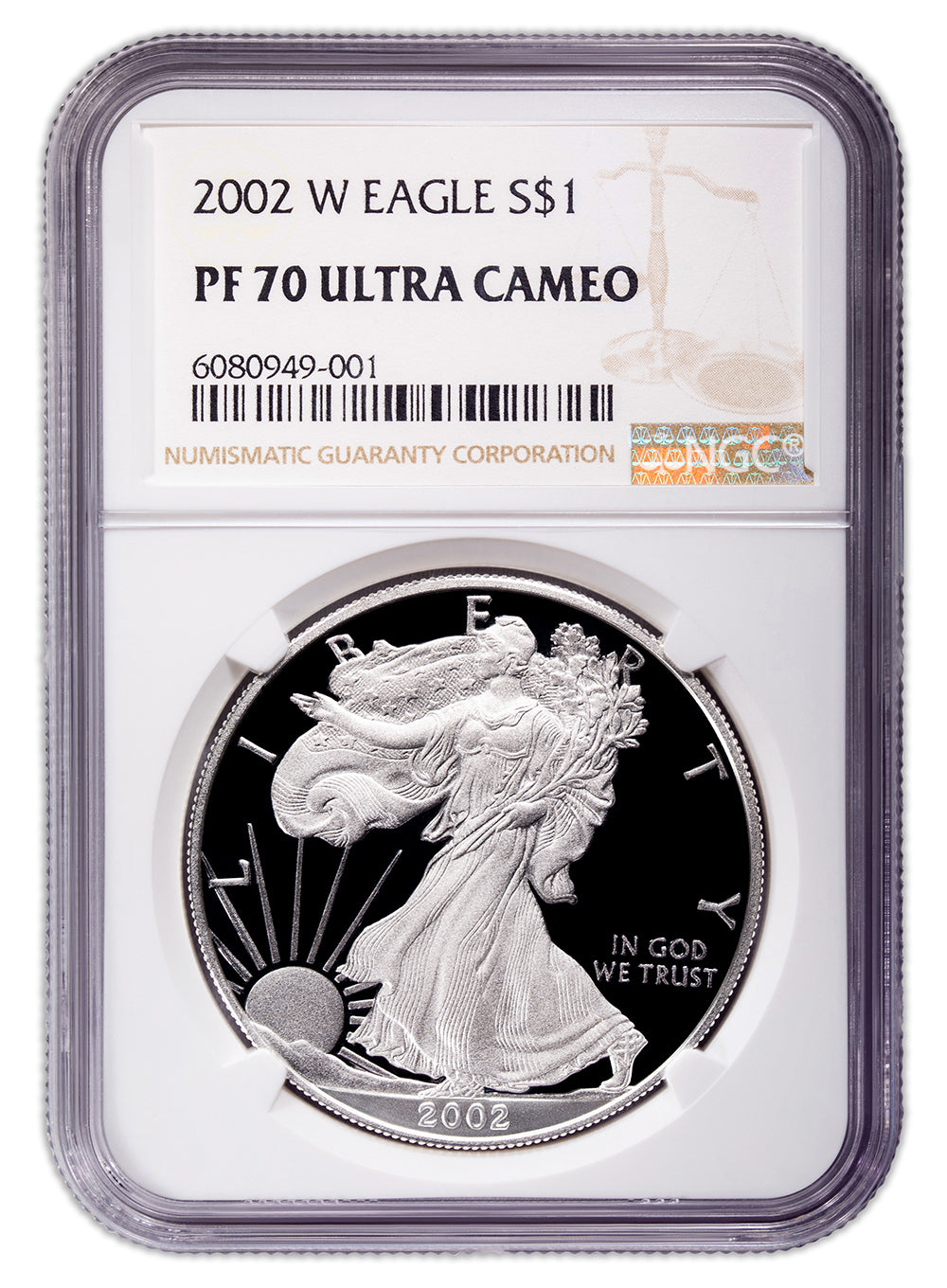 2002-W Proof Silver Eagle NGC PF70