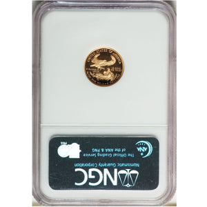 1990-P 1/10 oz Proof Gold Eagle $5 NGC PF70