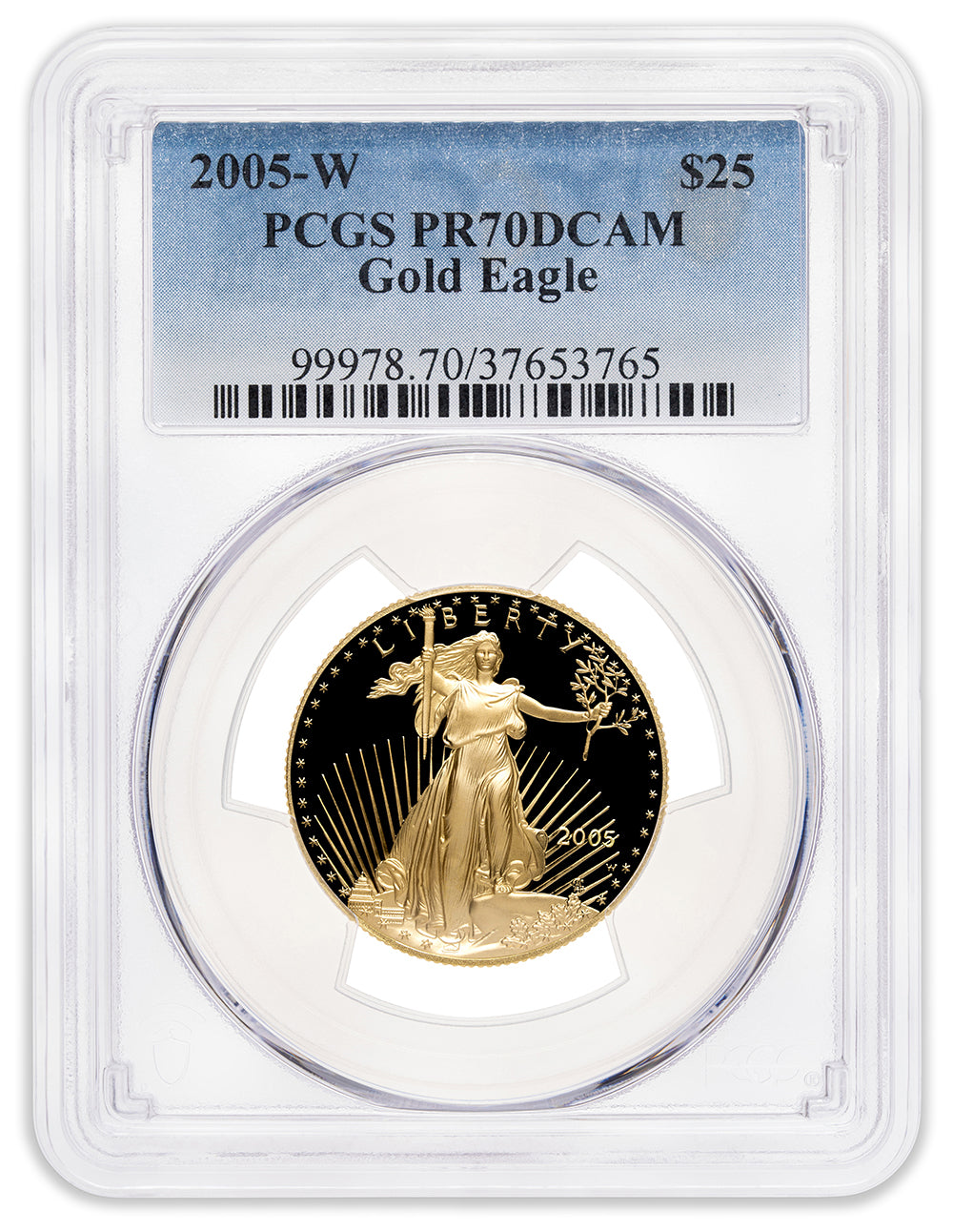 2005-W 1/2 oz Proof Gold Eagle $25 PCGS PR70