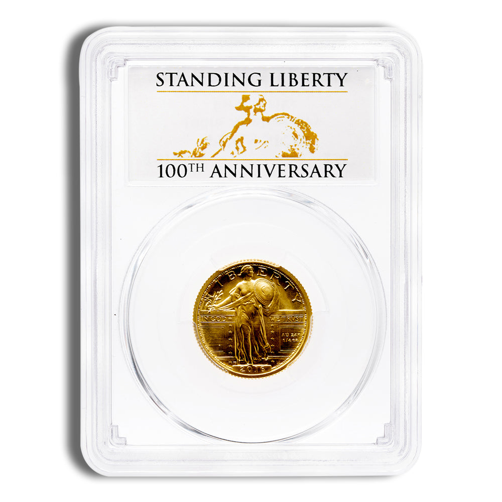 2016-W 1/4 oz Gold Standing Liberty Centennial Coin PCGS SP70