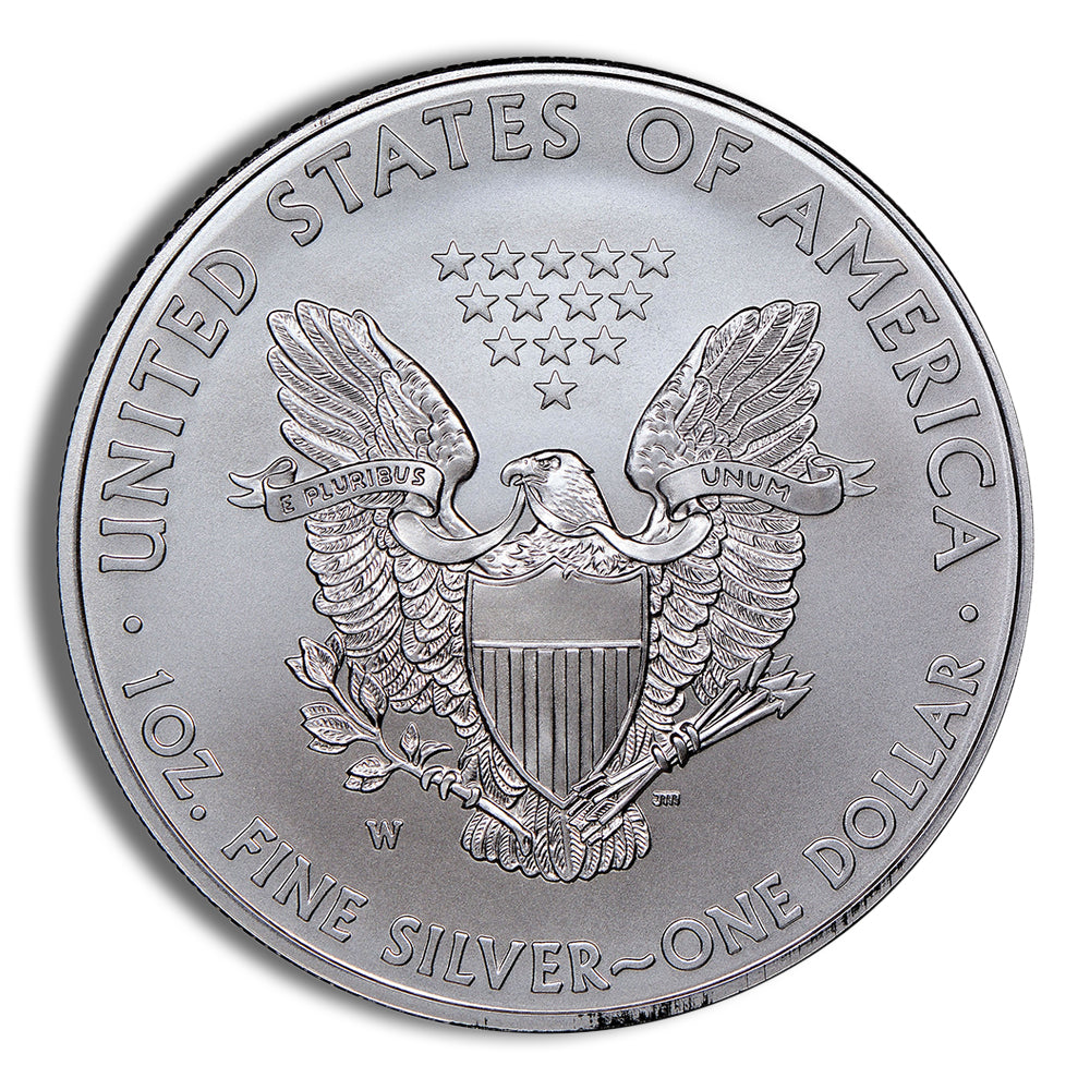 2015-W Burnished Silver Eagle with Box & COA