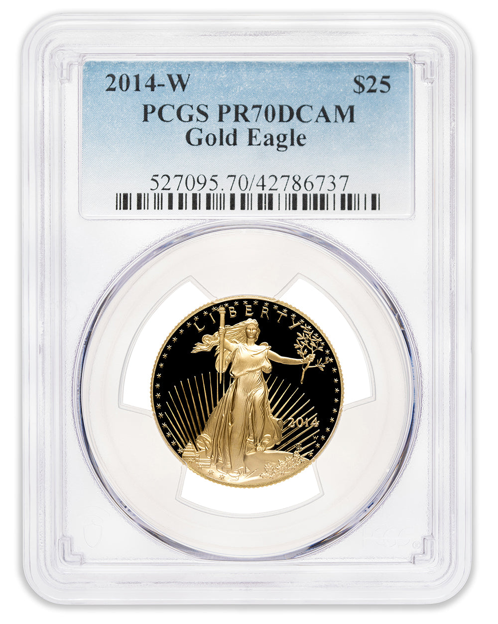 2014-W 1/2 oz Proof Gold Eagle $25 PCGS PR70