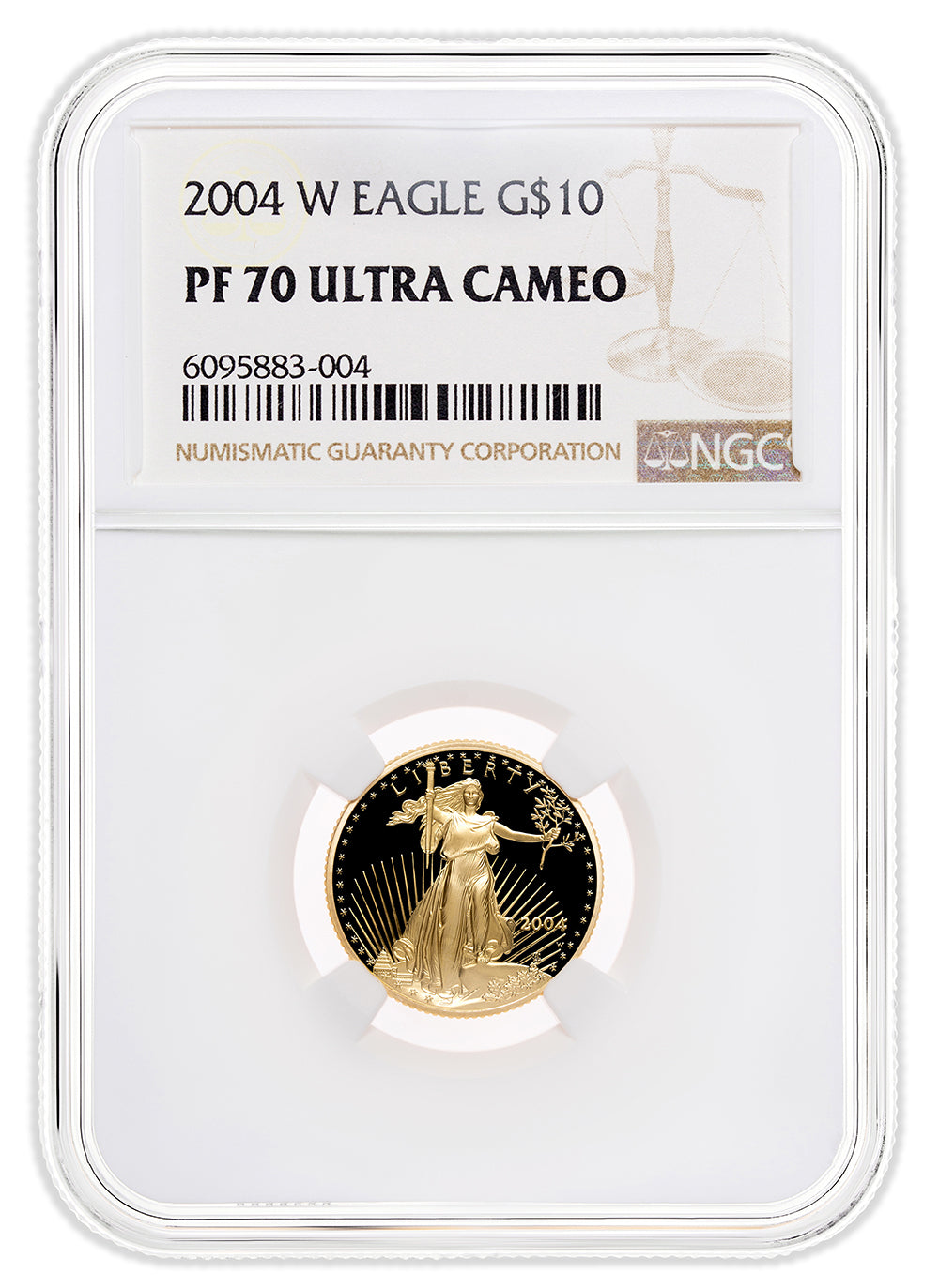 2004-W 1/4 oz Proof Gold Eagle $10 NGC PF70