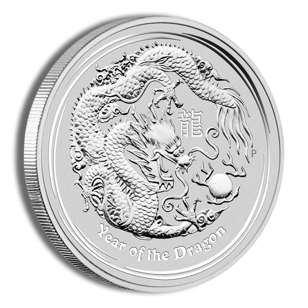 2012 Kilo Australia Silver Lunar Dragon BU - Series II