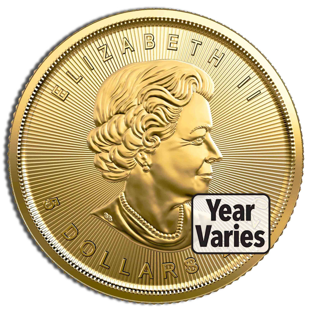 1/10 oz Gold Maple Leaf (Year Varies - Sealed)