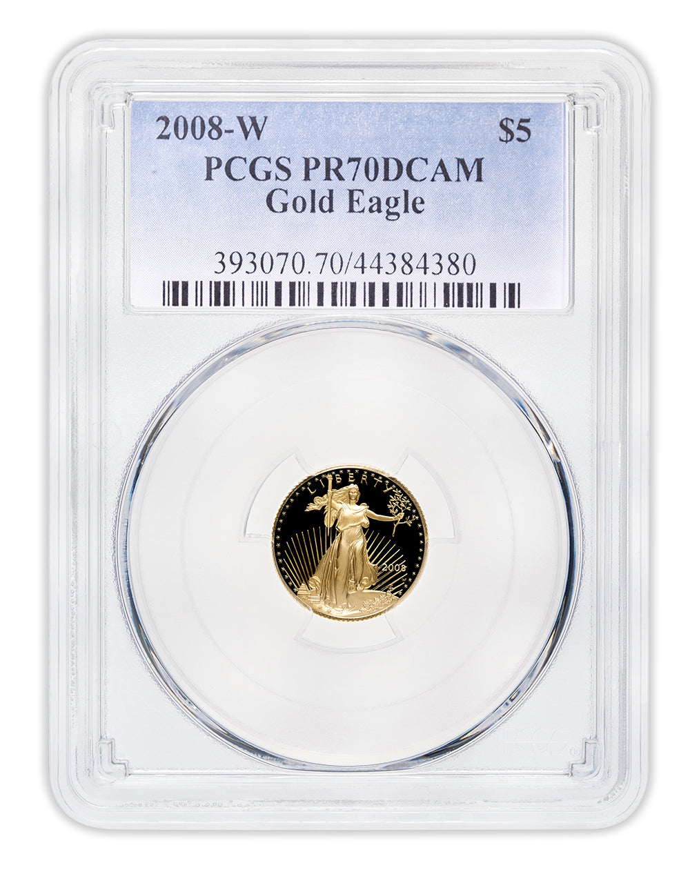 2008-W 1/10 oz Proof Gold Eagle $5 PCGS PR70