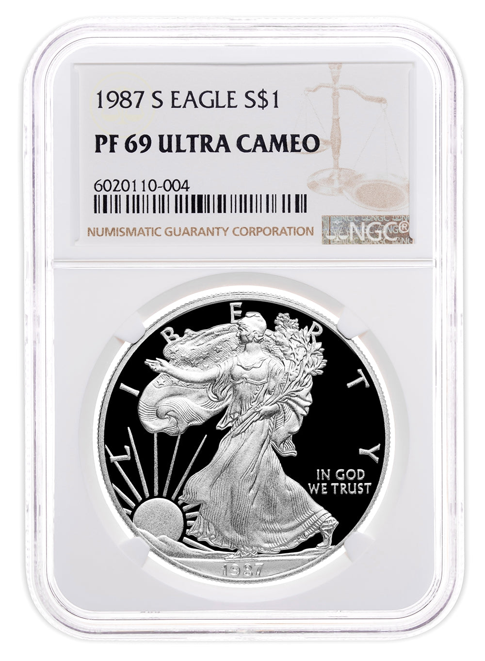 1987-S Proof Silver Eagle NGC PF69