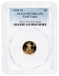 1998-W 1/10 oz Proof Gold Eagle $5 PCGS PR70
