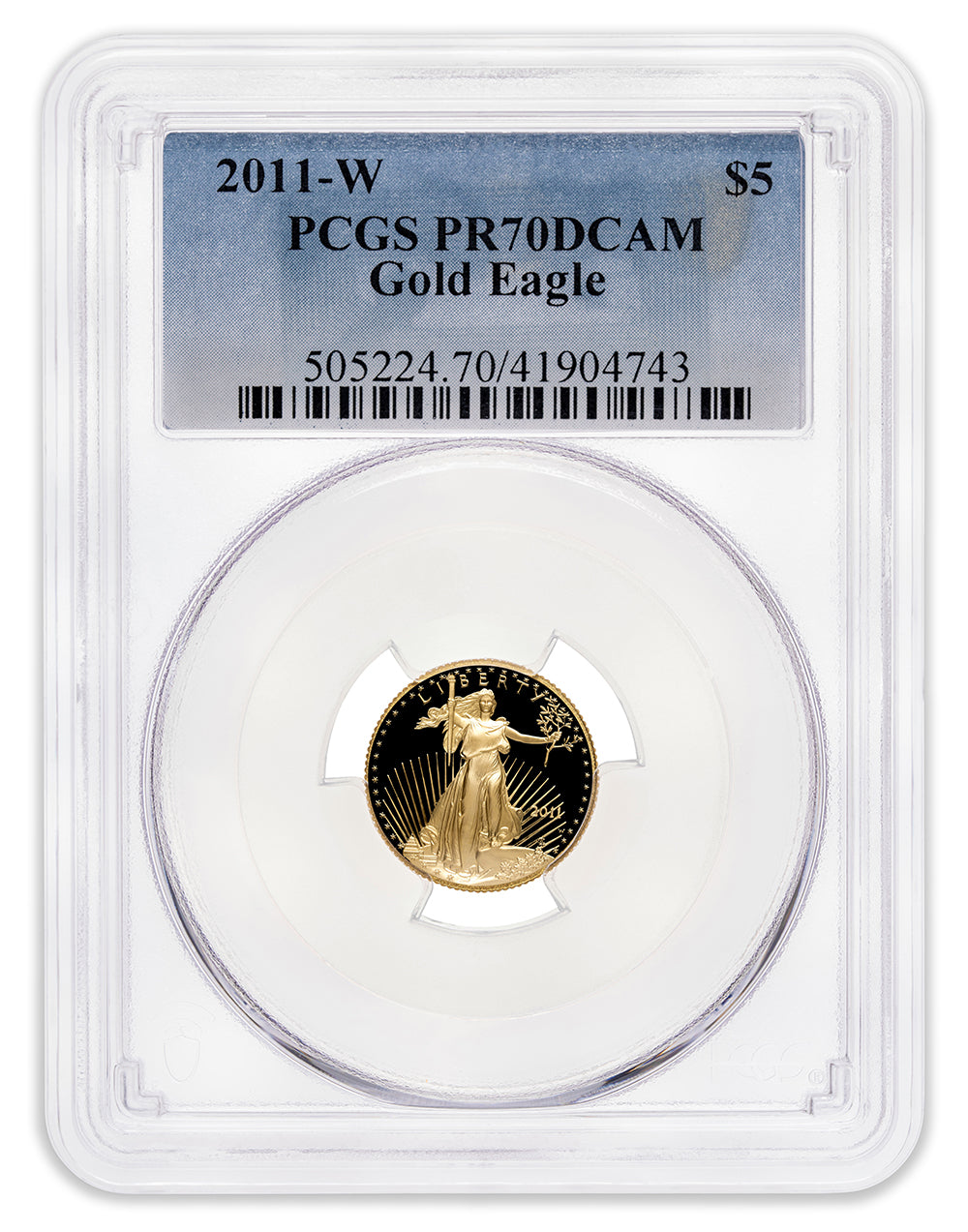 2011-W 1/10 oz Proof Gold Eagle $5 PCGS PR70