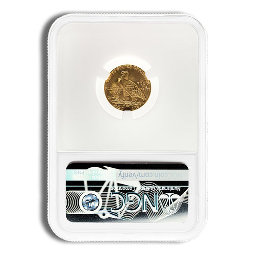 $2.5 Gold Indian Quarter Eagle - NGC MS63