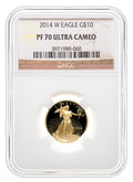 2014-W 1/4 oz Proof Gold Eagle $10 NGC PF70