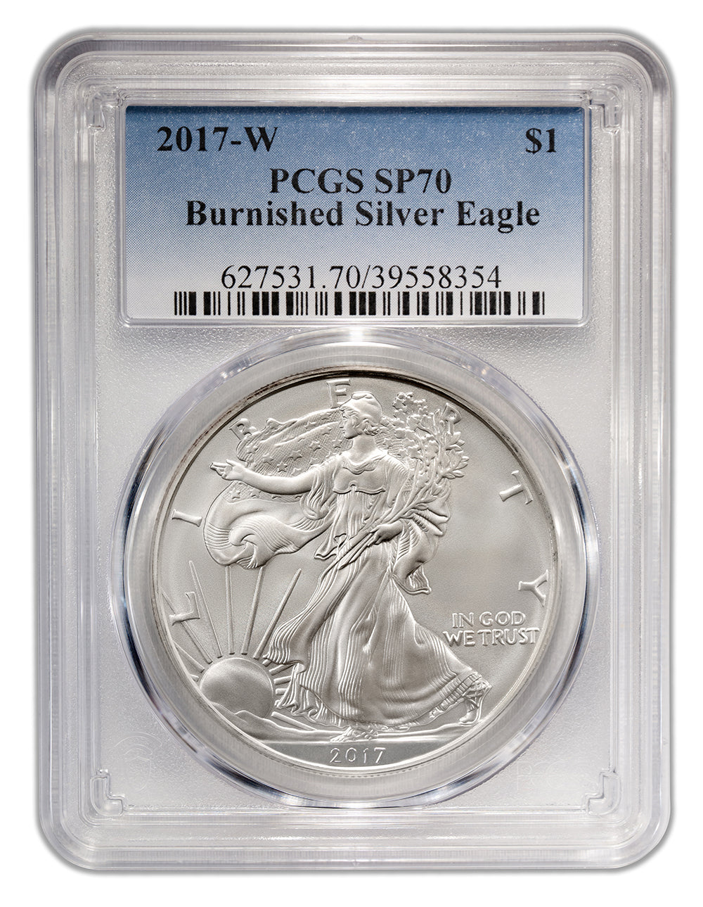 2017-W Burnished Silver Eagle PCGS SP70