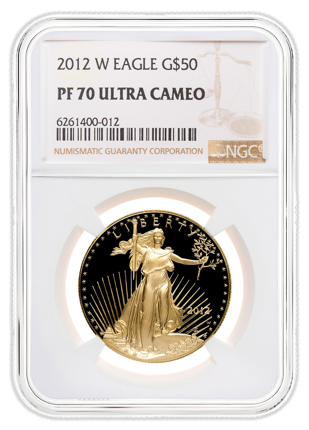2012-W 1 oz Proof Gold Eagle $50 NGC PF70