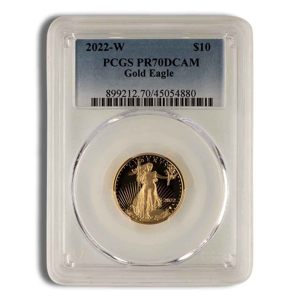 2022-W 1/4 oz Proof Gold Eagle $10 PCGS PR70