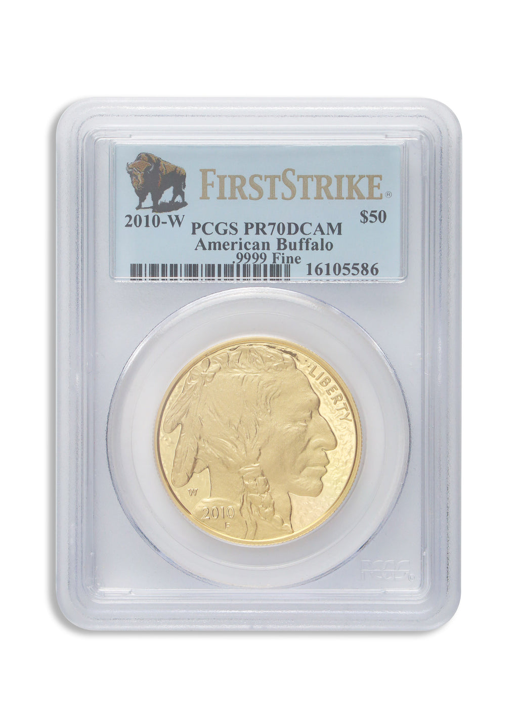 2010-W $50 Proof Gold Buffalo PCGS PR70 First Strike