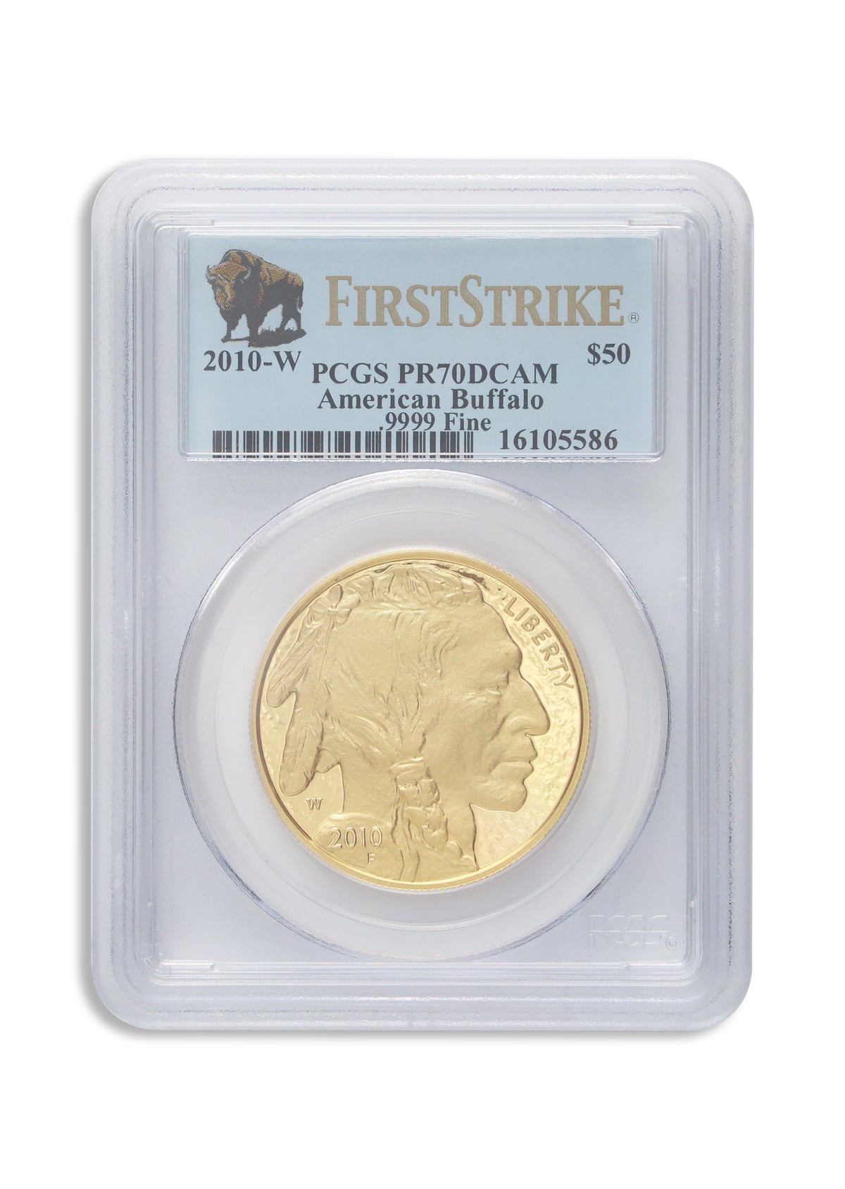 2010-W $50 Proof Gold Buffalo PCGS PR70 First Strike